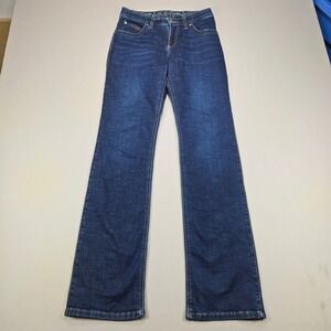 Wrangler Jeans Q-Baby Ultimate Riding Bootcut Dark Wash Denim Womens 5/6 x 34